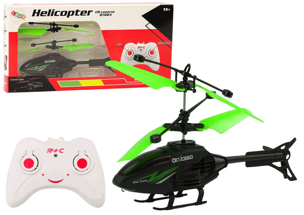 Helikopter Nuotolinio valdymo RC sraigtasparnis su giroskopu (žalia)