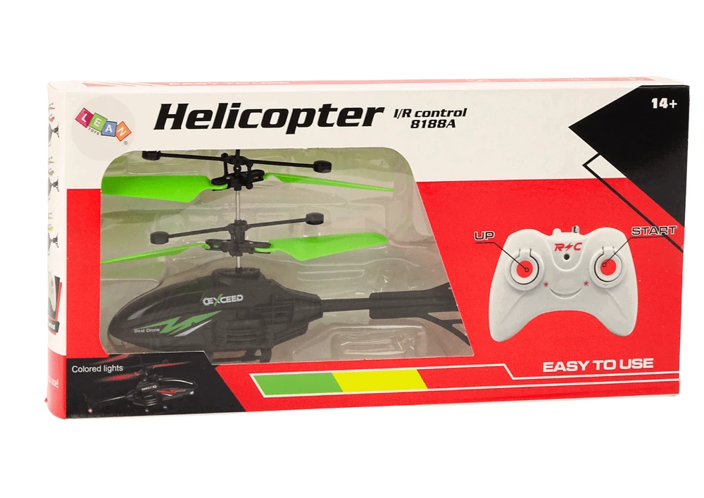 Helikopter Nuotolinio valdymo RC sraigtasparnis su giroskopu (žalia)