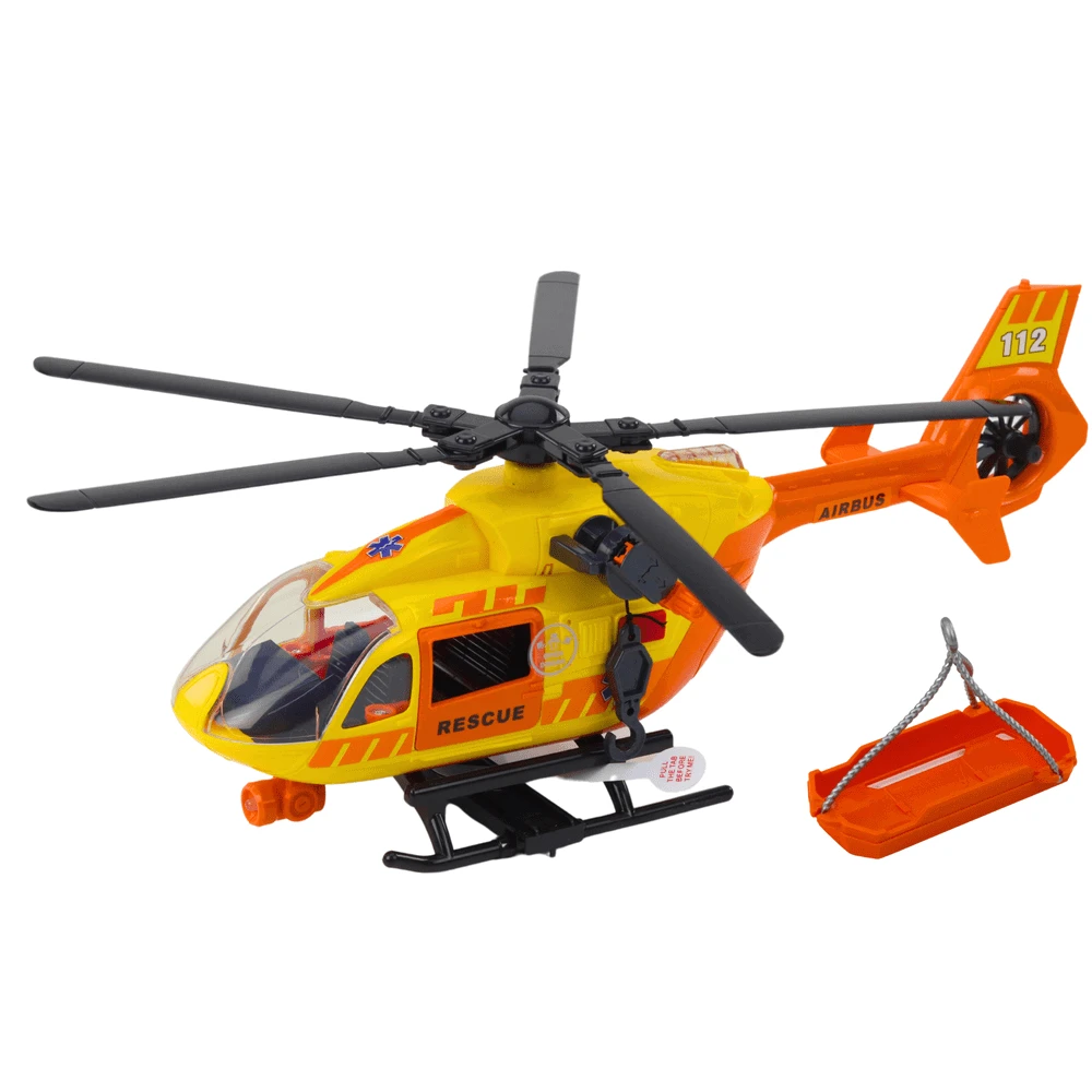 Lean Toys Gelbėjimo sraigtasparnis su šviesomis ir garsais oranžinis 1:12