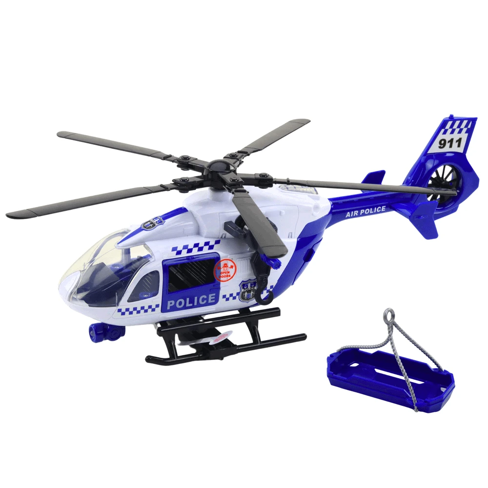 Lean Toys Policijos sraigtasparnis su šviesomis ir garsais, 1:12