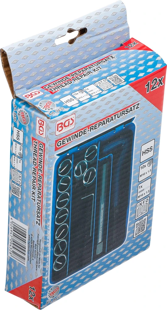 SRIEGIO TAISYMO RINKINYS | M16 × 1,5 | 12 VNT. (9432)