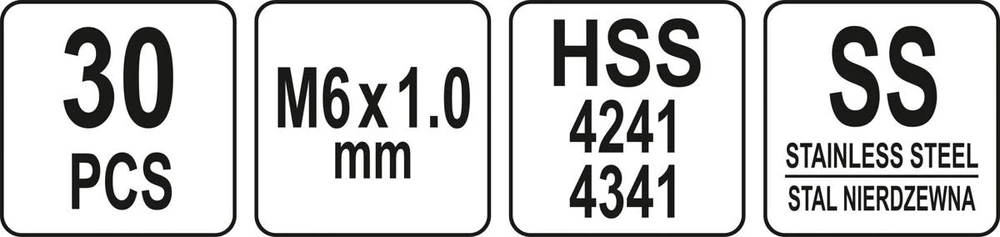 YATO RINKINYS SRIEGIŲ TAISYMUI M 6×1,0