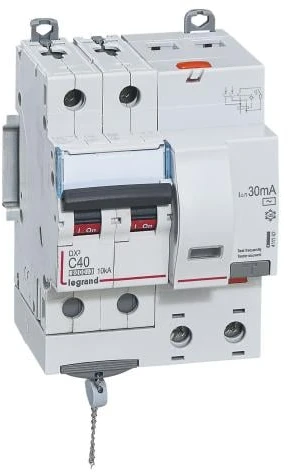 Srovės nuotekio relė su automatiniu jungikliu Legrand 411162 (C, 40A, 2P, 30mA, 230V)