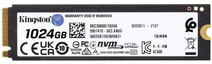 Kietasis diskas Kingston KC3000 M.2 Pcie 4.0 NVMe 1TB
