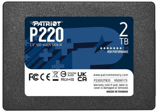 SSD diskas PATRIOT P220 2TB SATA3 2.5" P220S2TB25