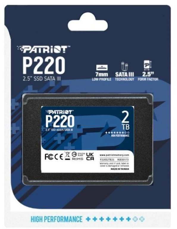 SSD diskas PATRIOT P220 2TB SATA3 2.5" P220S2TB25