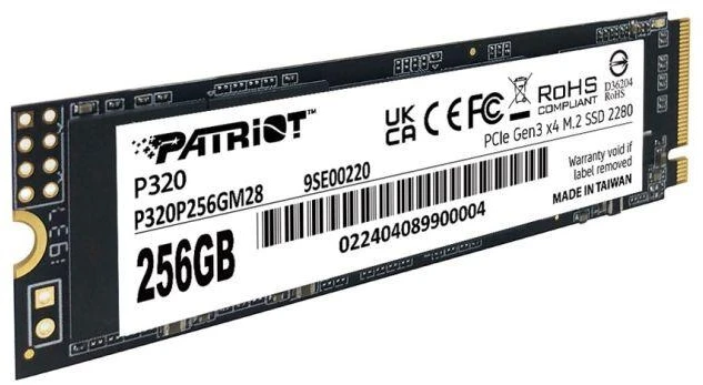 M.2 SSD - Patriot Viper P320 256GB 2.2GB/s, Juodas