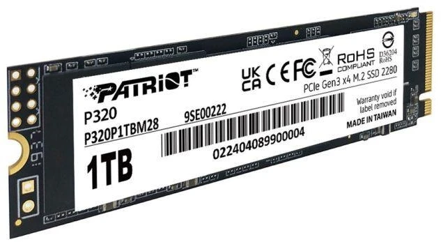 Ausinės SSD diskas Patriot Viper P320 M.2 PCI-Ex4 NVMe 512GB 3GB/s