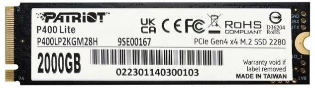 SSD diskas Patriot Viper P400 Lite M.2 PCI-Ex4 NVMe 2000GB