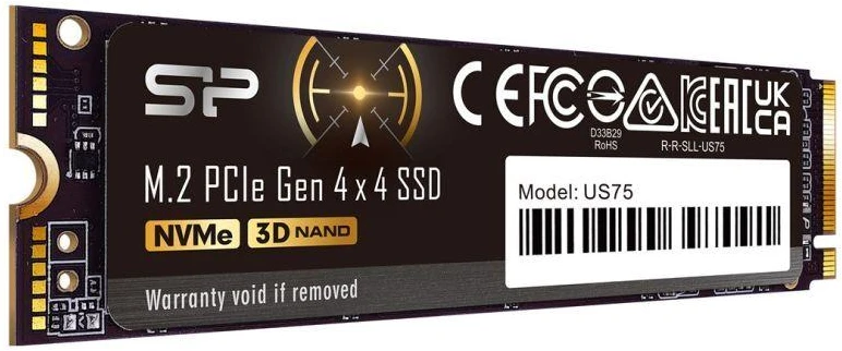 SILICON POWER COMPUTER & COMMUNICAT SILICON POWER SSD US75 1TB M.2 PCIe NVMe Gen4x4 NVMe 1.4 7000/6000MB/s