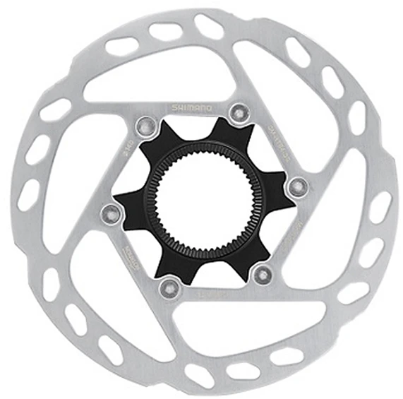 Shimano Rotor 140mm Lock Int.SM-RT64 su fiksavimo žiedu Juodas