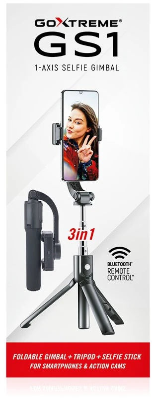 Easypix „GoXtreme GS1“ sulankstomas stabilizatorius išmaniesiems telefonams ir veiksmo kameroms 55239