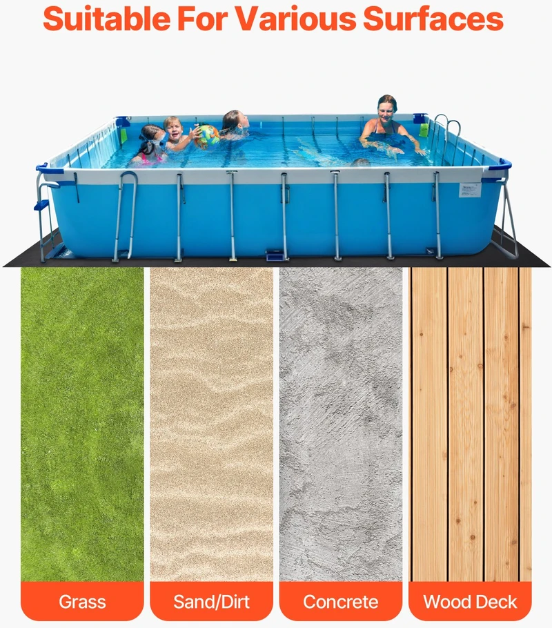 VEVOR Stačiakampis baseino padas 3.6x7.3m