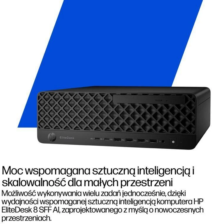 Stacionarus kompiuteris HP EliteDesk 8 SFF G1i AI, Intel Core Ultra 5 235, 16 GB DDR5-SDRAM, 512 GB SSD, Windows 11 Pro, AI PC, juodos spalvos