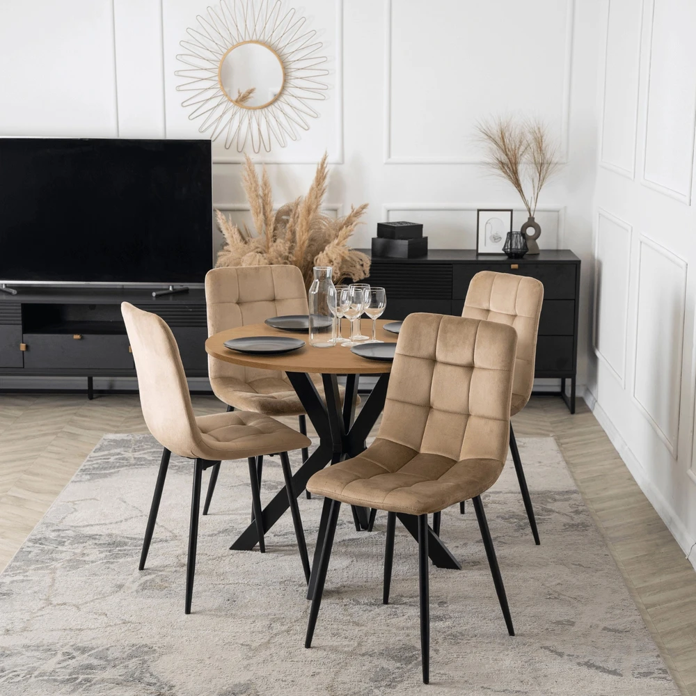 Stalas LAUREN 90 cm auksinio ąžuolo
