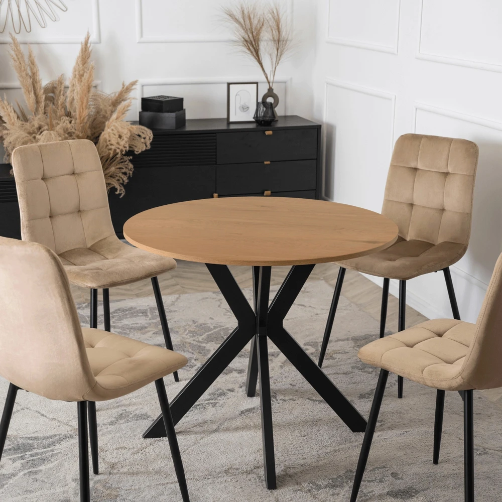 Stalas LAUREN 90 cm auksinio ąžuolo