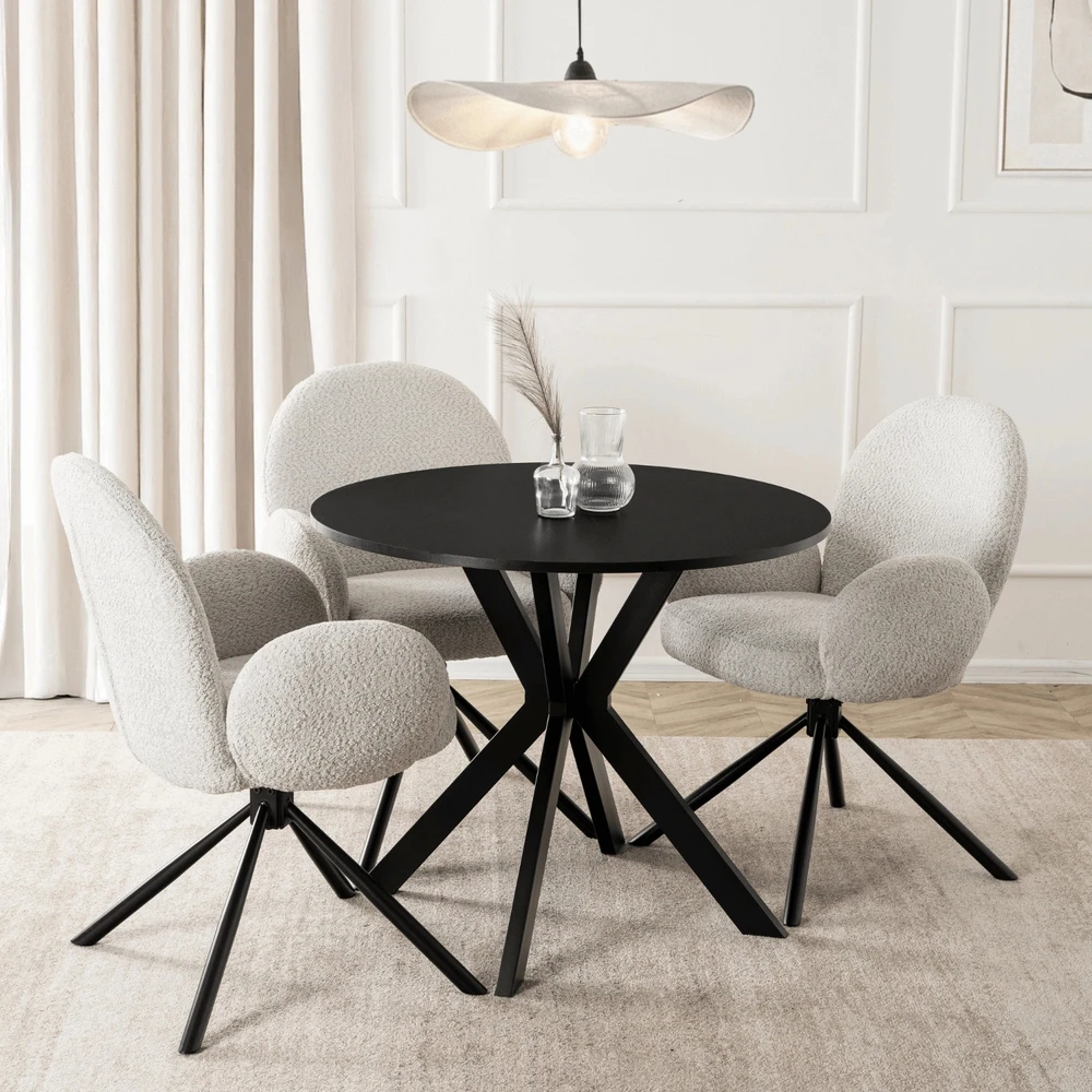 Stalas LAUREN 90 cm, juodas