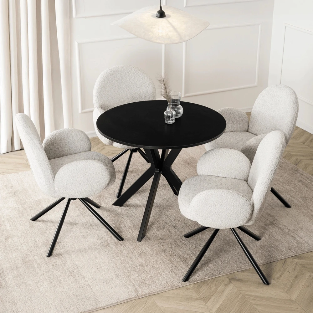Stalas LAUREN 90 cm, juodas