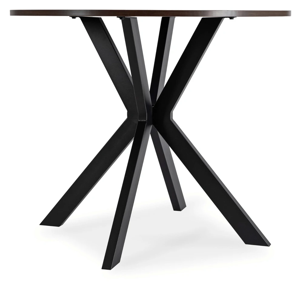 Stalas LAUREN 90 cm riešuto ir juodos spalvos