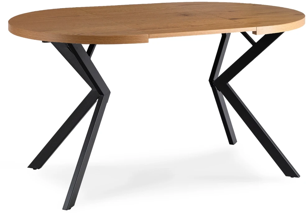 Stalas LUGO 90–190 cm, auksinis ąžuolas / juodas