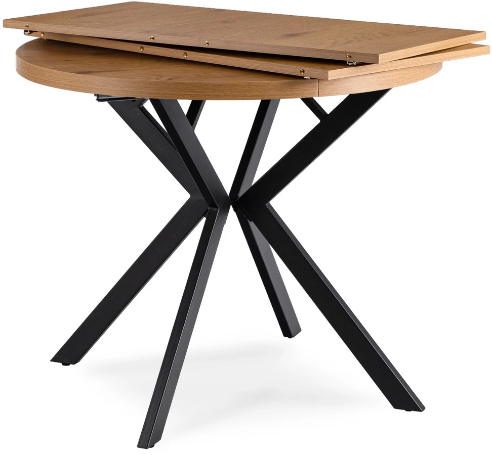 Stalas LUGO 90–190 cm, auksinis ąžuolas / juodas
