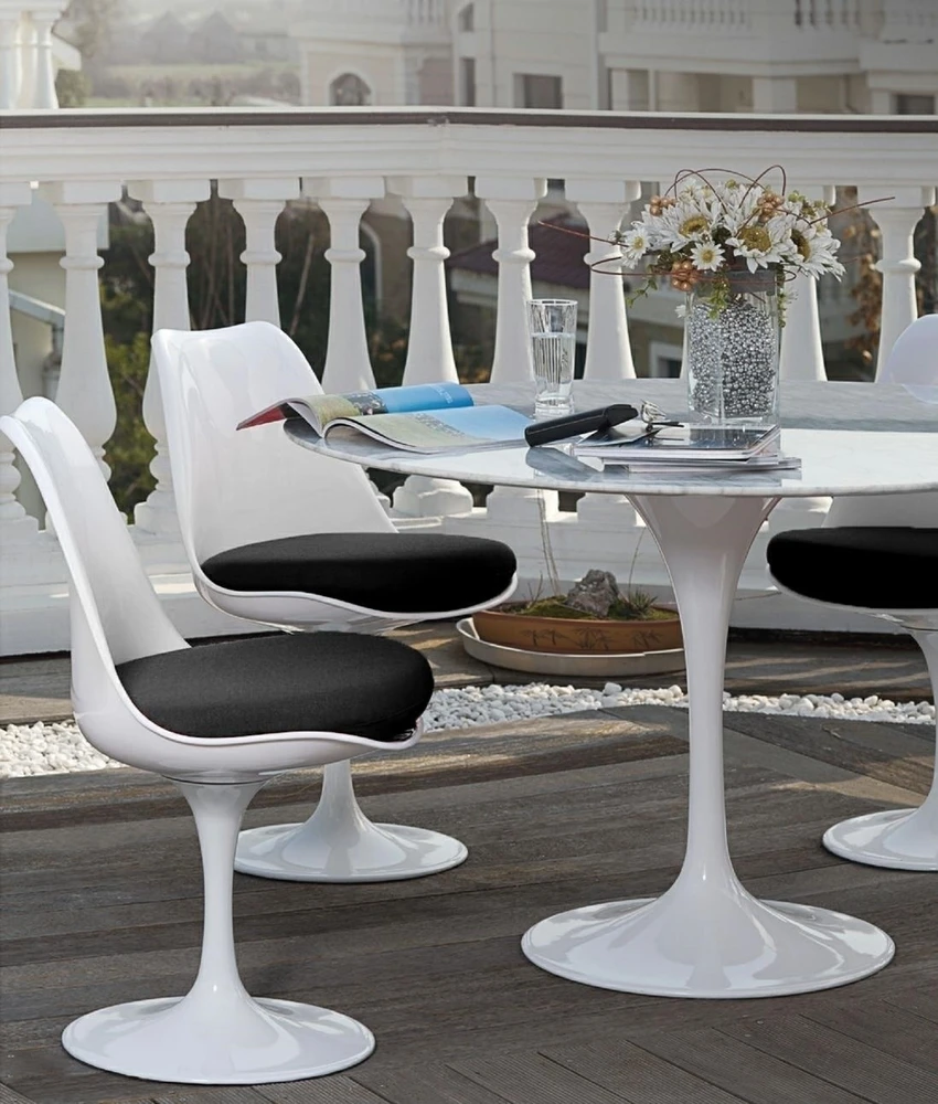 Stalas TULIP MARBLE, baltas