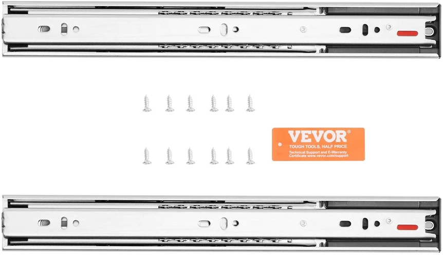 VEVOR 508mm šoninio tvirtinimo stalčių bėgeliai