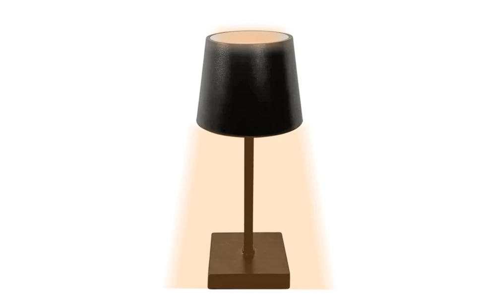 Stalinis LED šviestuvas (Juodas, pakraunamas, 26 cm)