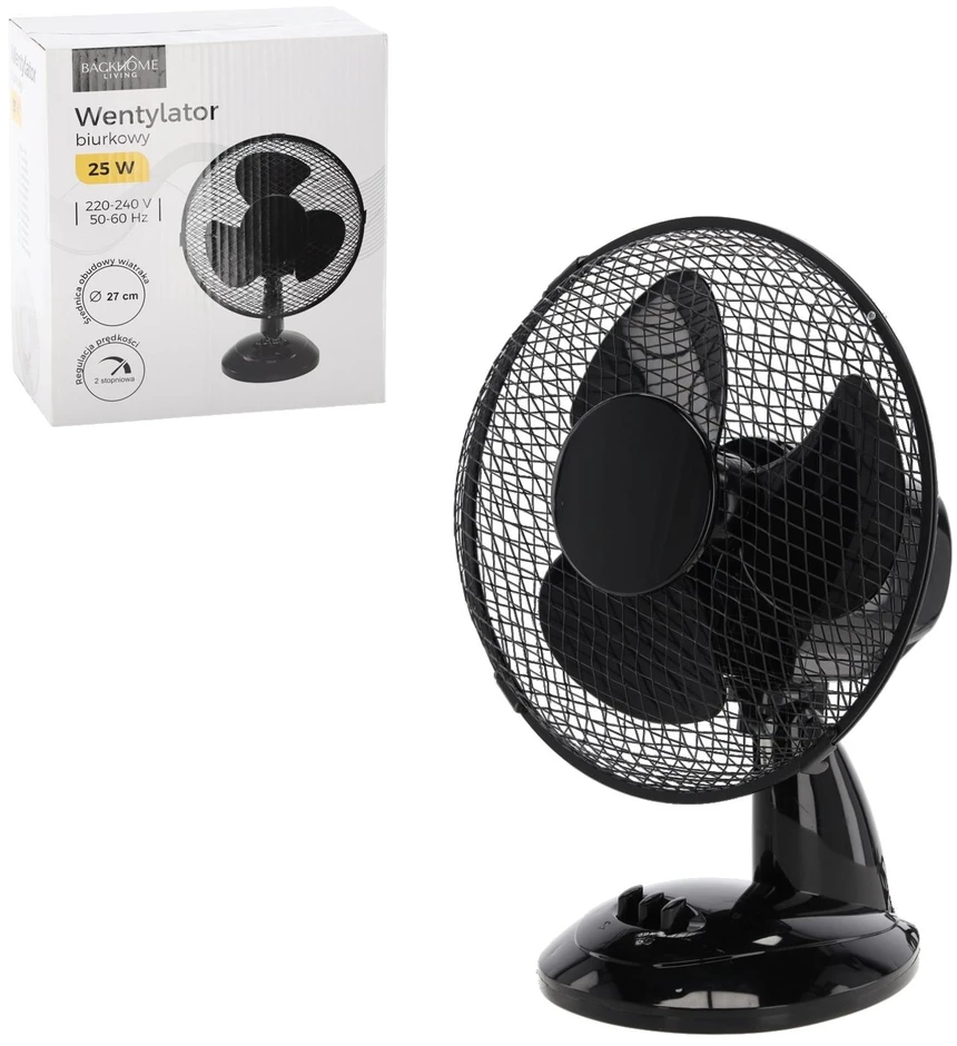 Grandininis pjūklas Stalinis ventiliatorius 25W, juodas