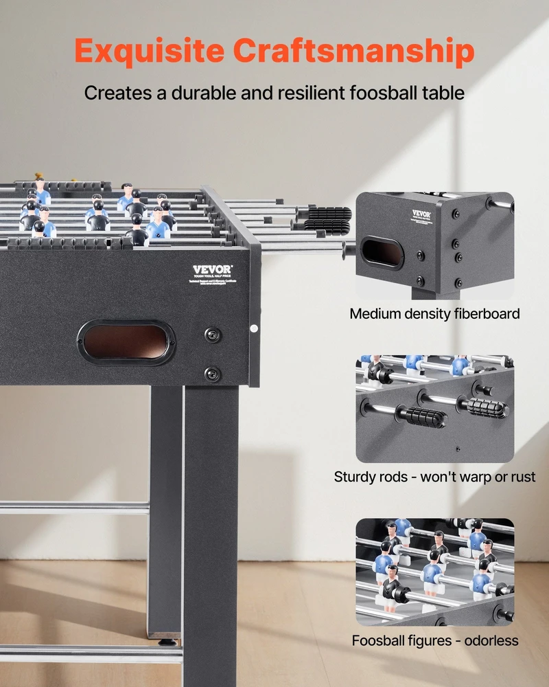 VEVOR 121 cm stalo futbolo žaidimo stalas namams