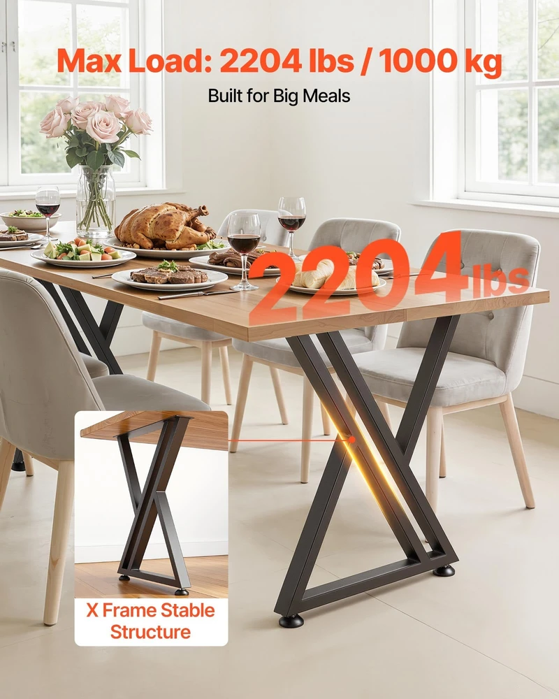 VEVOR Stalo kojos, plieninės, 740 x 610 mm