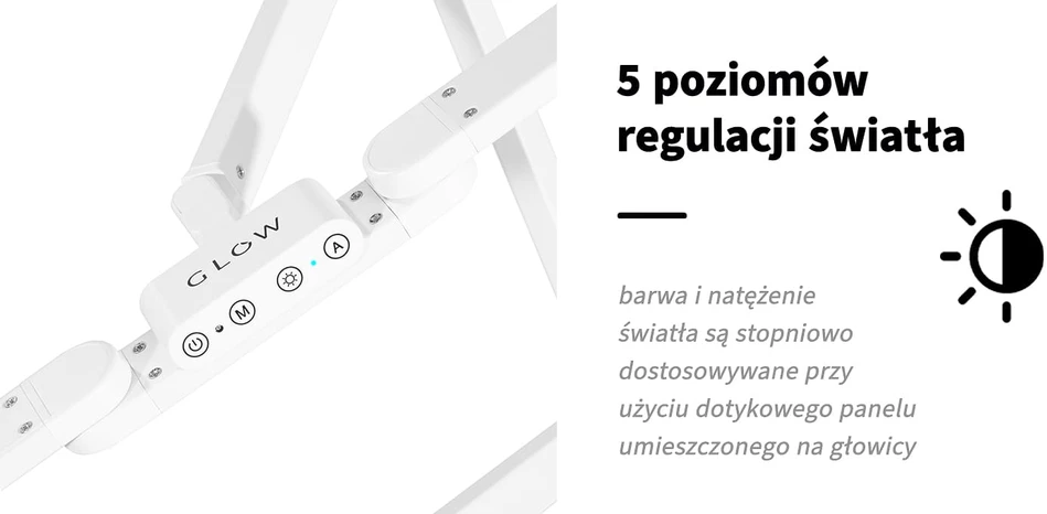 Activeshop Kosmetologinė LED lempa manikiūrui Glow L04 Baltas