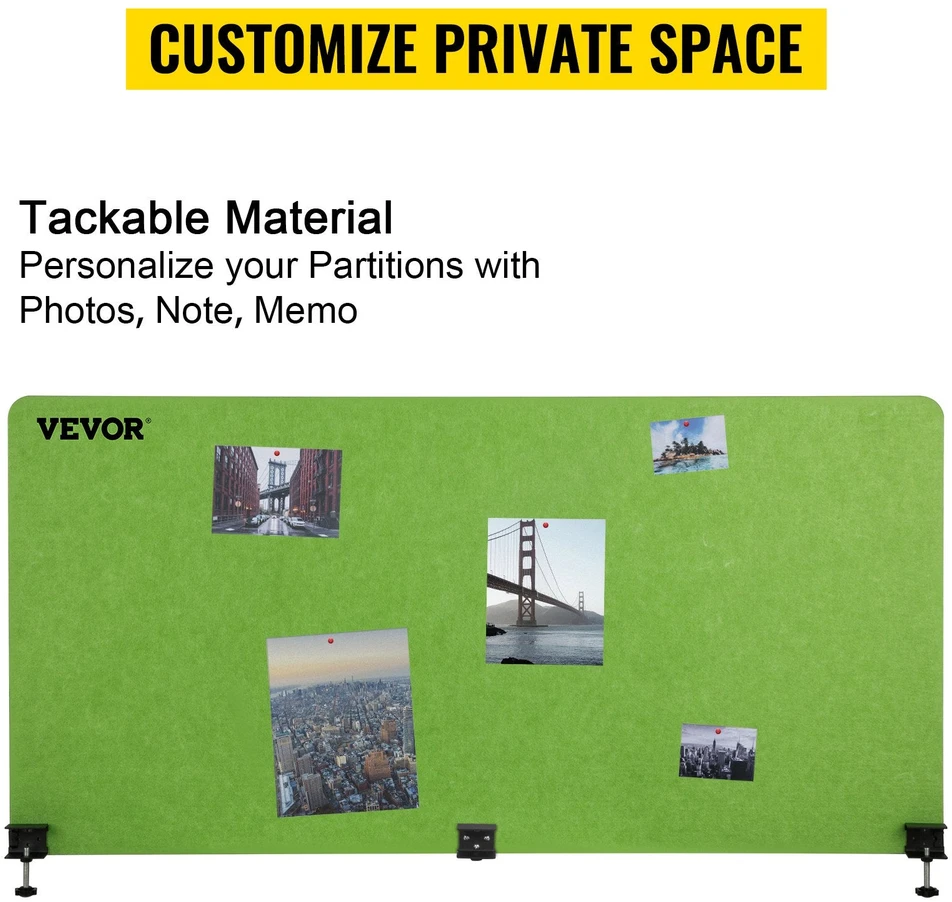 VEVOR Darbo stalo pertvara 152 cm akustinė panelė