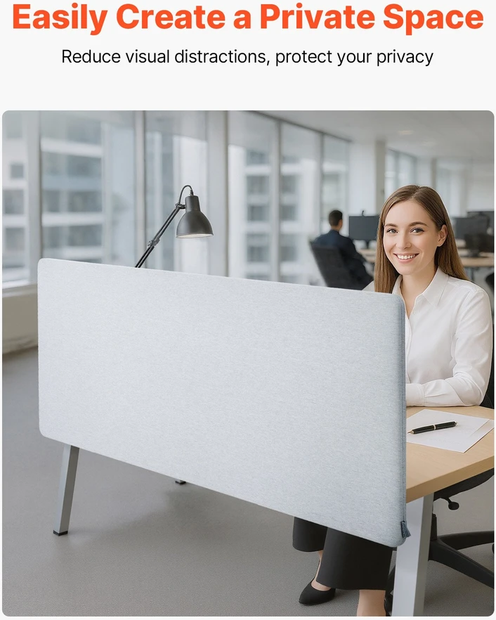 VEVOR Darbo stalo privatumo pertvara, 1524 x 610 mm