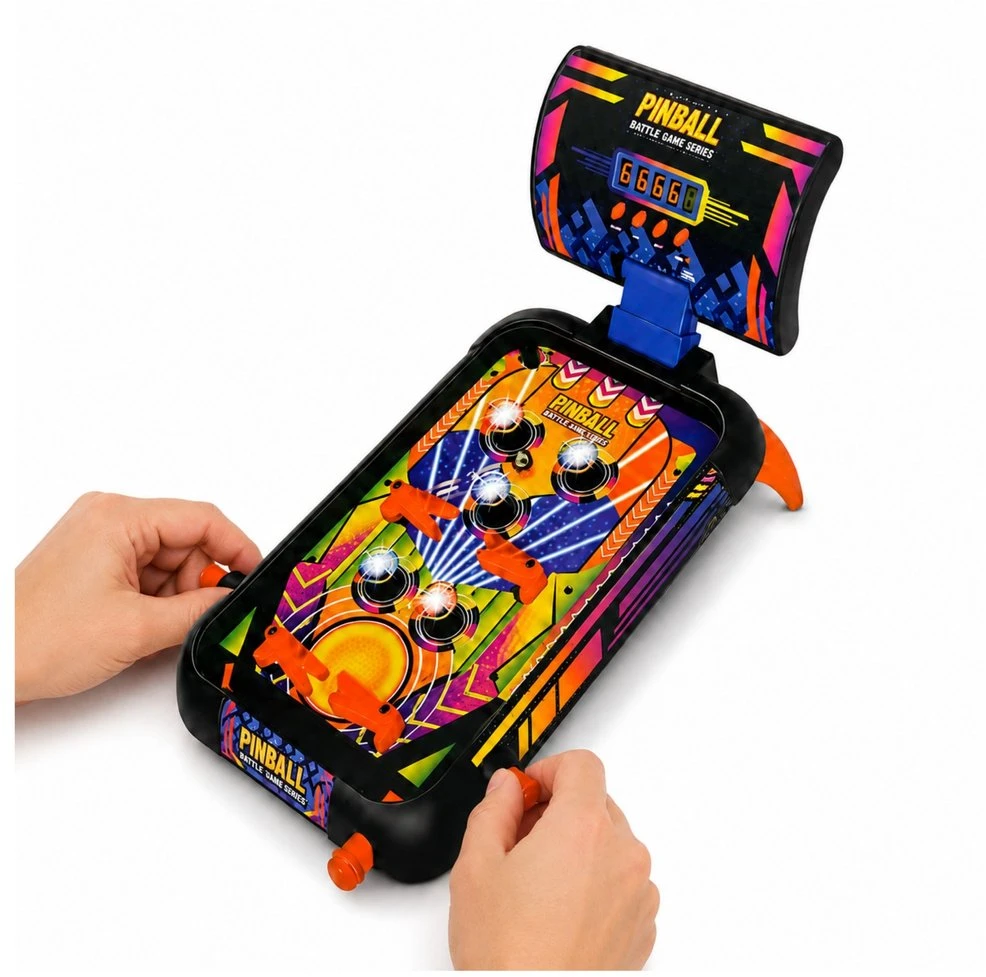 Lean Toys Stalo pinbolo žaidimas su elektroniniu taškų skaitikliu, 42 x 26,5 x 25 cm