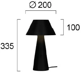 Stalo šviestuvas DONA, E27, juodas, 4307400