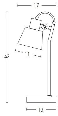 Stalo šviestuvas, E14, aukso/juodos sp., 20217
