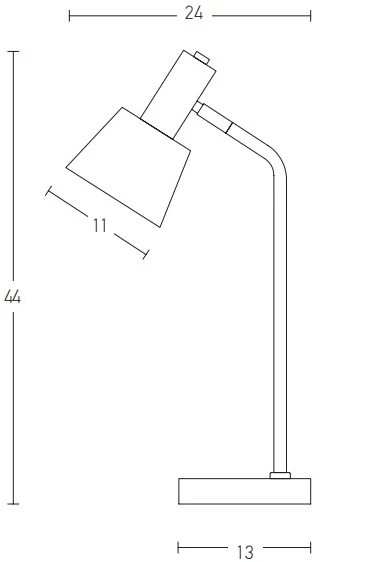 Stalo šviestuvas, E14, pilkos/aukso sp., 20220