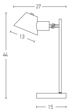Stalo šviestuvas, E27, baltos/aukso sp., 20222