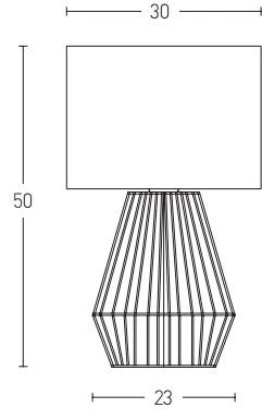 Stalo šviestuvas, E27, rudas, 20235