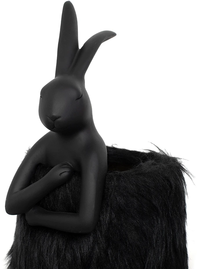Stalo šviestuvas RABBIT FUR, 50cm, E14, aukso/juodos sp.