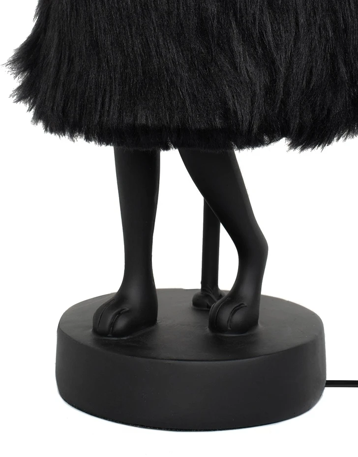 Stalo šviestuvas RABBIT FUR, 50cm, E14, aukso/juodos sp.
