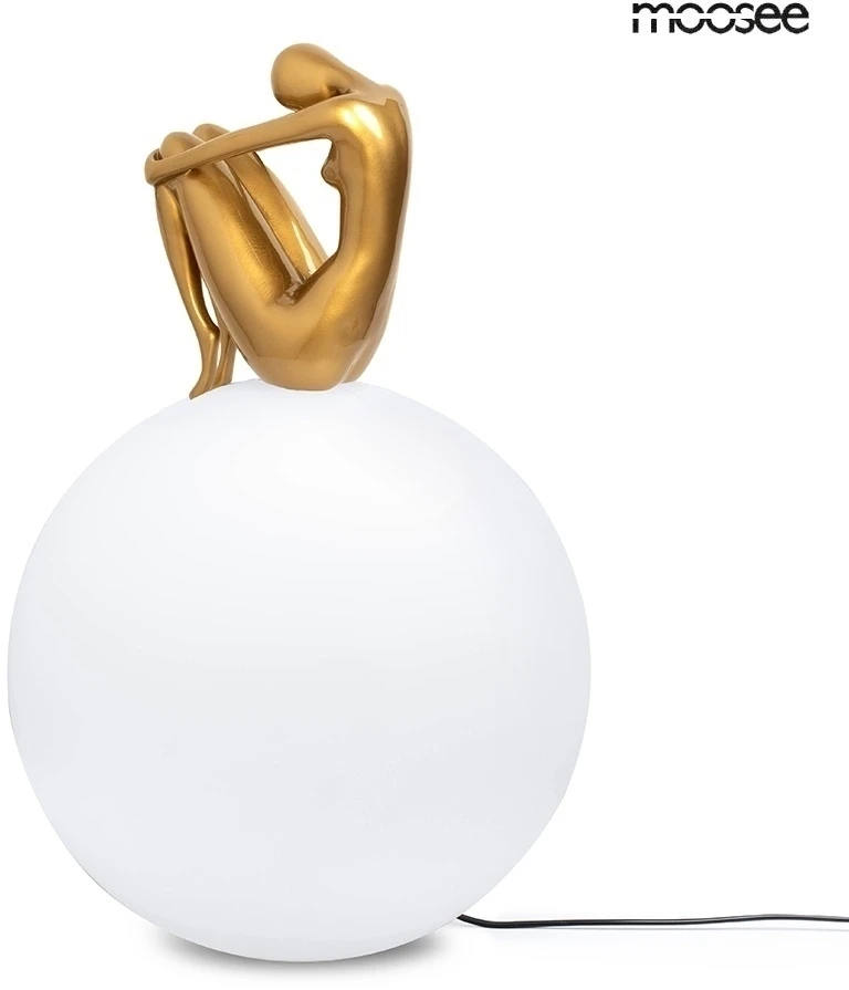 Stalo šviestuvas UOMO 35, E27, aukso/baltos sp.