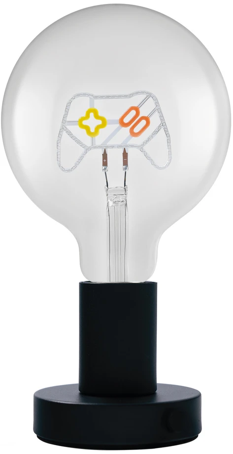 Stalo šviestuvas VINTAGE 1906 LETTER, E27, juodas, su 1,2W 100000K LED lempute
