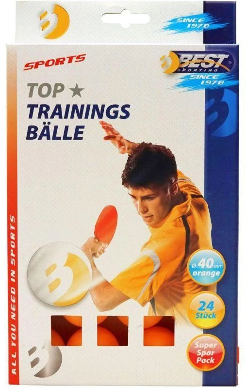 Stalo teniso kamuoliukai Best Sporting, 24 vnt., oranžiniai
