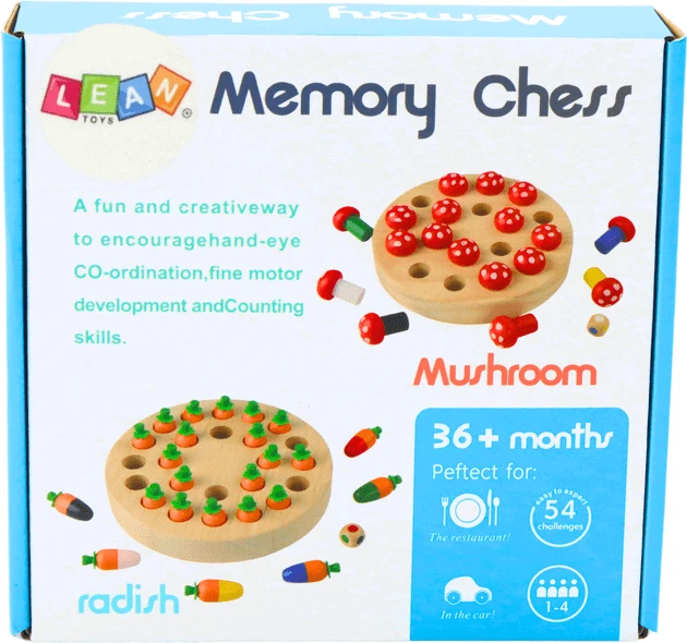 Lean Toys Medinis atminties žaidimas su grybukais šeimai