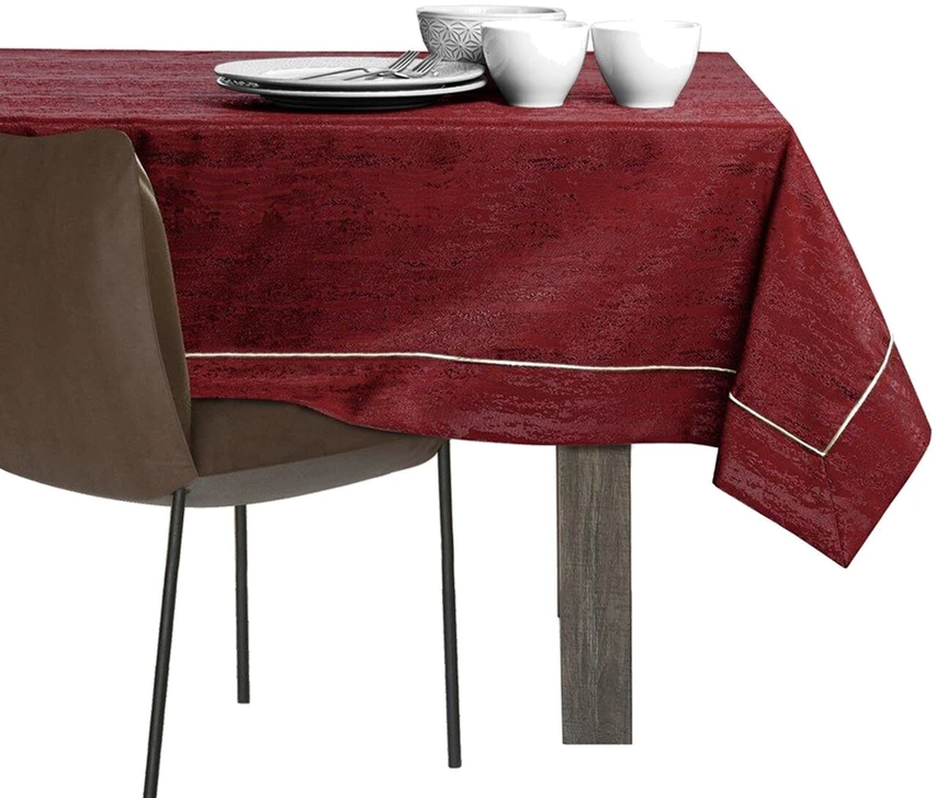AmeliaHome Staltiesė su apsiūtu kraštu AH VESTA, 110 × 110 cm, bordo