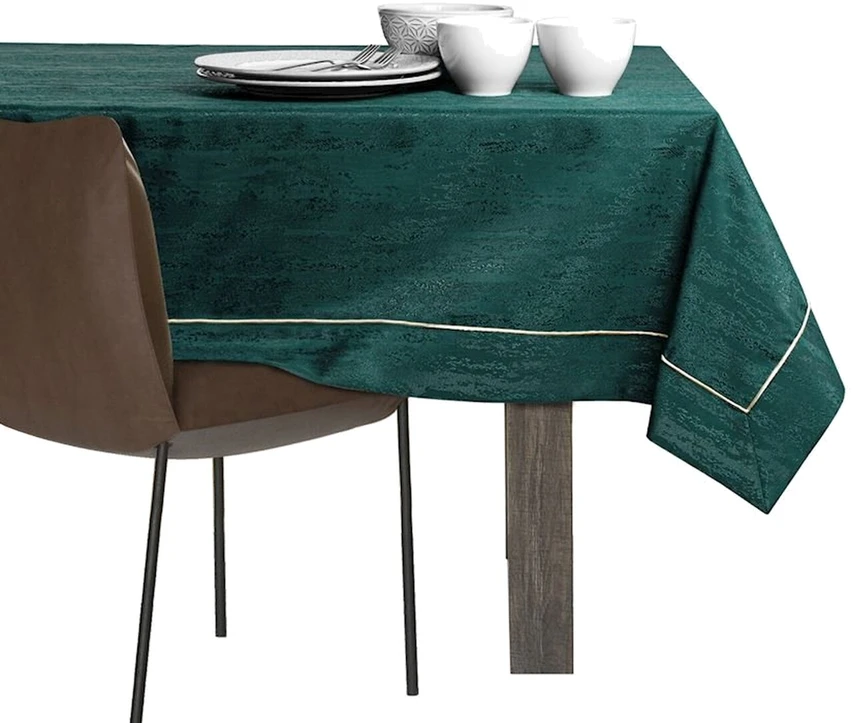 AmeliaHome Stačiakampė staltiesė VESTA, 120 × 260 cm, tamsiai žalia