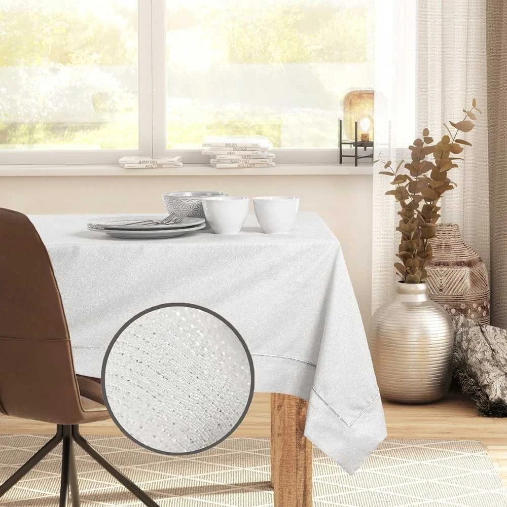 DecoKing Staltiesė 140×180 kreminė DK Sparkle
