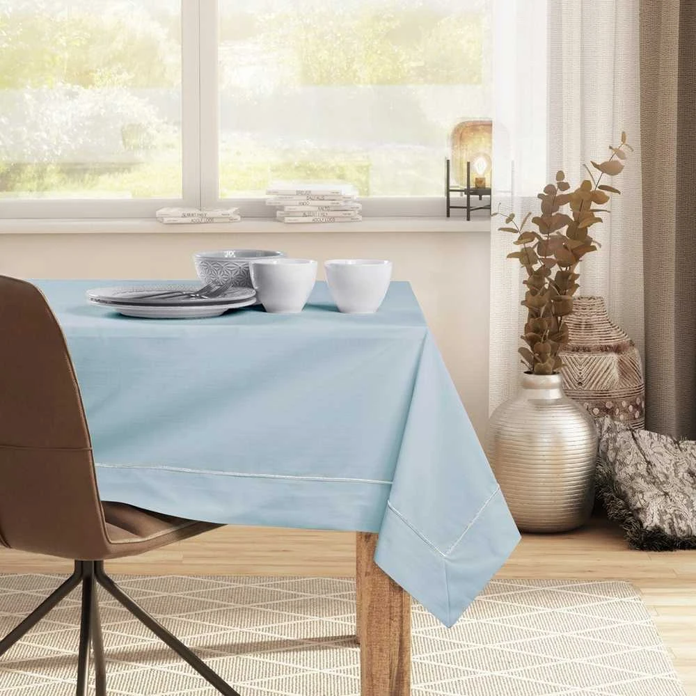 DecoKing Staltiesė 160×200 cm sidabrinė-mėlyna DK